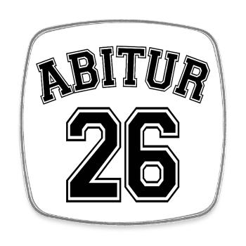 Abitur 26 | Abi Shirt | Name eintragen - Viereckiger Kühlschrankmagnet - Weiß - Vorne