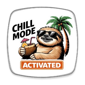 Vibrades activées par le paresseux tropical - Magnet carré - blanc - Devant