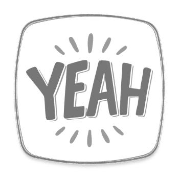 yes cheer beam design - Square fridge magnet - white - Front