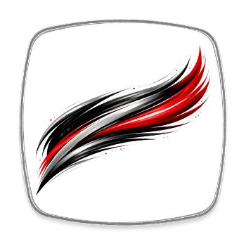 Design sportif du maillot Effet dynamique - Magnet carré - blanc - Devant