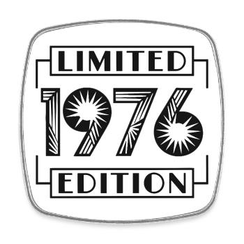 Limited Edition 1976 Vintage Geburtstag Retro - Viereckiger Kühlschrankmagnet - Weiß - Vorne