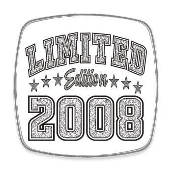 Édition limitée 2008 Vintage Birthday - Magnet carré - blanc - Devant