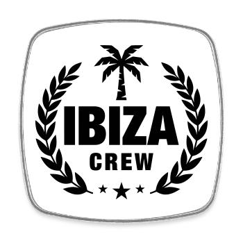 Ibiza Crew - Square fridge magnet - white - Front