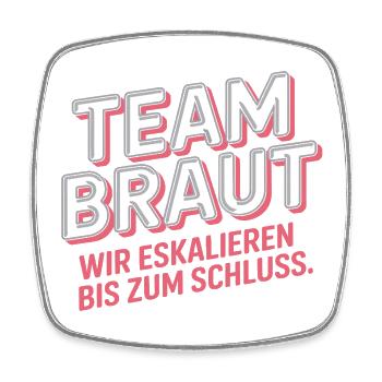 Team Braut Wir Eskalieren Crew Squad JGA Frauen - Viereckiger Kühlschrankmagnet - Weiß - Vorne