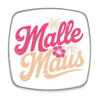 Mallemaus JGA Frauen Mallorca Fan Party Malle Maus - Viereckiger Kühlschrankmagnet - Weiß - Vorne