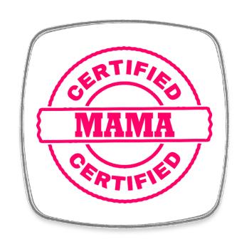 Certified mama - Viereckiger Kühlschrankmagnet - Weiß - Vorne