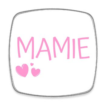 Promue Mamie 2026 Cadeau grossesse naissance bébé - Magnet carré - blanc - Devant
