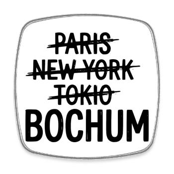 Bochum, Ruhrpott, Ruhrgebiet City Shirt - Square fridge magnet - white - Front