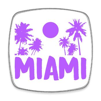 miami - Viereckiger Kühlschrankmagnet - Weiß - Vorne