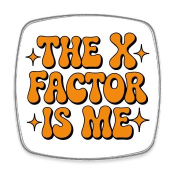 Der X-Faktor bin ich | Mathelehrer Algebra - Viereckiger Kühlschrankmagnet - Weiß - Vorne