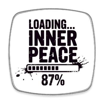 Loading Inner Peace - Sarkasmus Stress Shirt - Viereckiger Kühlschrankmagnet - Weiß - Vorne