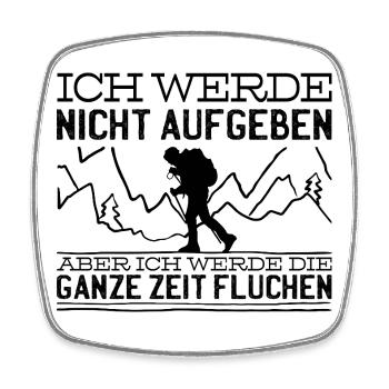 Wandern Spruch - Viereckiger Kühlschrankmagnet - Weiß - Vorne