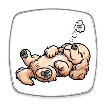 Cocker Spaniel Cocker Dog Cocker Spaniel Owner - Square fridge magnet - white - Front
