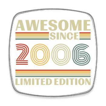 2006 Vintage Rétro Cadeau d’anniversaire - Magnet carré - blanc - Devant