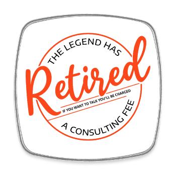 The Legend Has Retired Funny Retirement Retiree - Square fridge magnet - white - Front