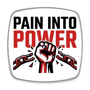 Pain Became Strength - Resilience Tshirt - Square fridge magnet - white - Front