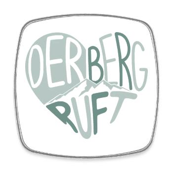 Der Berg ruft Herzdesign - Viereckiger Kühlschrankmagnet - Weiß - Vorne