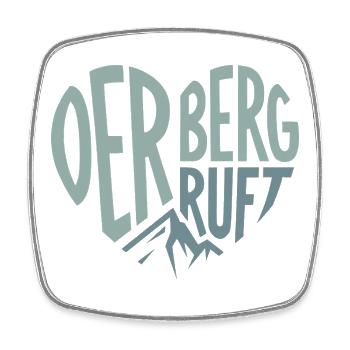 Der Berg ruft Herzmotiv Gipfel - Viereckiger Kühlschrankmagnet - Weiß - Vorne