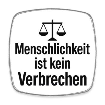 Humanität Statement Spruch Gleichheit Motiv - Viereckiger Kühlschrankmagnet - Weiß - Vorne