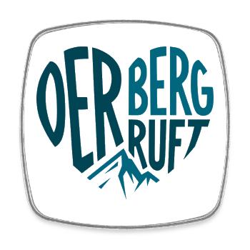 Der Berg ruft Herz Silhouetten Design - Viereckiger Kühlschrankmagnet - Weiß - Vorne