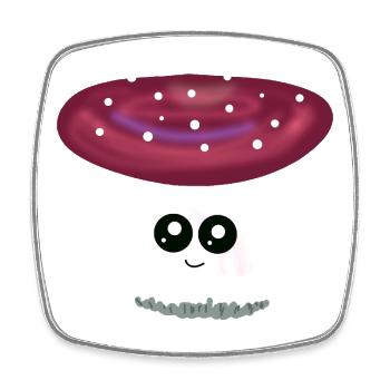 Champignons Champignons Kawaii - Magnet carré - blanc - Devant