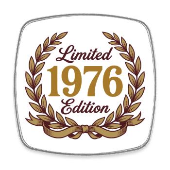 Cadeau d’anniversaire vintage 1976 - Magnet carré - blanc - Devant