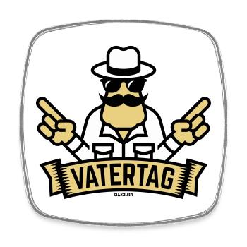Vatertag Handzeichen (Männertag / Herrentag / 3C) - Viereckiger Kühlschrankmagnet - Weiß - Vorne