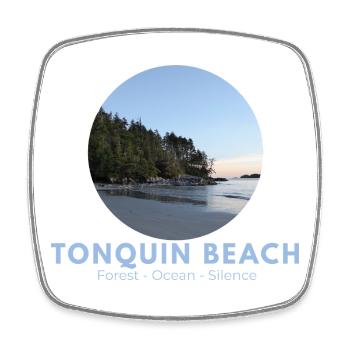 Tonquin Beach Forest Ocean - Viereckiger Kühlschrankmagnet - Weiß - Vorne