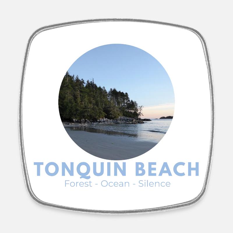 Tonquin Beach Forest Ocean - Square fridge magnet - white