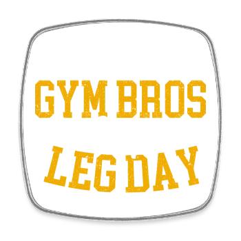 5 von 4 Gym-Bros überspringen Beintag-Humor - Viereckiger Kühlschrankmagnet - Weiß - Vorne