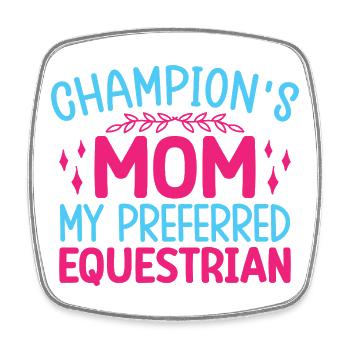 Hobby Horse Rider Mom Preferred Equestrian English - Viereckiger Kühlschrankmagnet - Weiß - Vorne