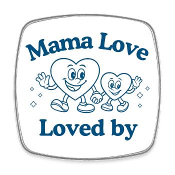 Mama Love Muttertat Personalisiertes Mama Geschenk - Viereckiger Kühlschrankmagnet - Weiß - Vorne