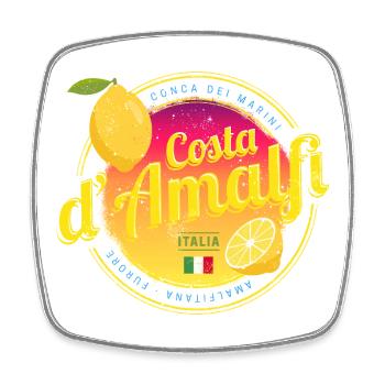 Costa d'Amalfi in Italien Amalfiküste Souvenir - Viereckiger Kühlschrankmagnet - Weiß - Vorne
