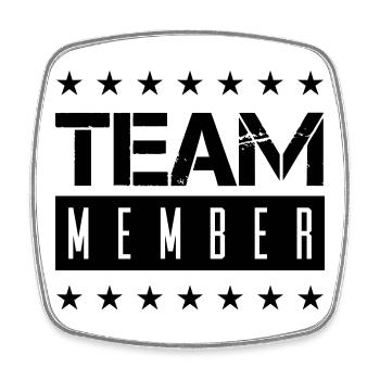 team_member- - Magnet carré - blanc - Devant