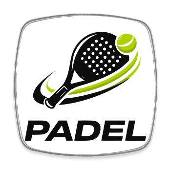 Padel - Square fridge magnet - white - Front