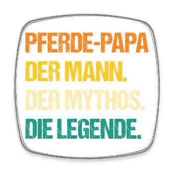 Reiten Papa Vater Pferdeliebhaber Reiterhof Pferde - Viereckiger Kühlschrankmagnet - Weiß - Vorne