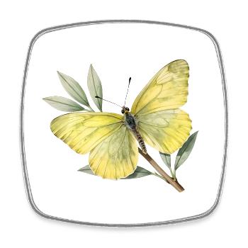 Lemon butterfly (Gonepteryx rhamni) - Square fridge magnet - white - Front