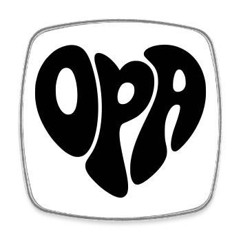 Grandfather - Square fridge magnet - white - Front