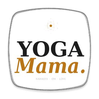 Yoga Mama Namaste - Viereckiger Kühlschrankmagnet - Weiß - Vorne
