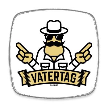 Vatertag Handzeichen (Männertag / Herrentag / 2C) - Viereckiger Kühlschrankmagnet - Weiß - Vorne