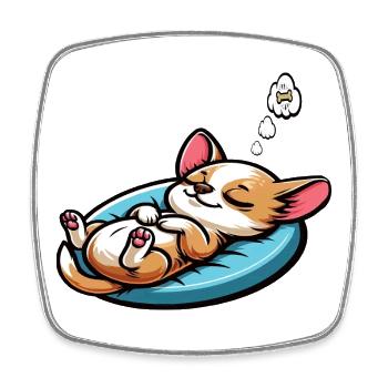 Chihuahua Chihuahuabesitzer Chihuahuafan Chi Chis - Viereckiger Kühlschrankmagnet - Weiß - Vorne