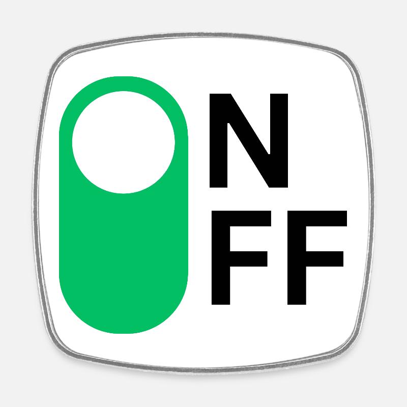 Mode ON/OFF - Magnet carré - blanc