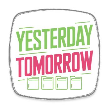 Preserving Yesterday for Tomorrow - Square fridge magnet - white - Front