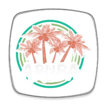 Gift for Aruba - Square fridge magnet - white - Front