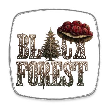 black forest - Square fridge magnet - white - Front
