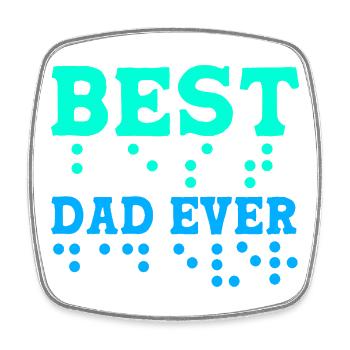 Blind Blindenschrift Braille - Square fridge magnet - white - Front