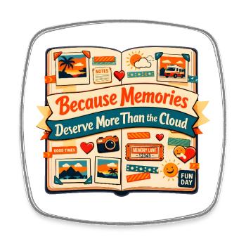 Mehr als Cloud | Scrapbooking Fotos - Viereckiger Kühlschrankmagnet - Weiß - Vorne