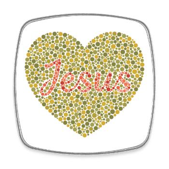 Jesus liebt dich | Glaube | Geschenk - Viereckiger Kühlschrankmagnet - Weiß - Vorne
