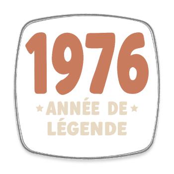 50 ans 1976 Vintage Retro Cadeau Anniversaire - Magnet carré - blanc - Devant