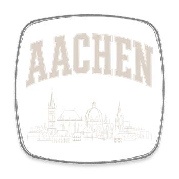 Aachen Skyline Panorama - Viereckiger Kühlschrankmagnet - Weiß - Vorne